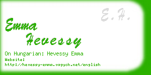 emma hevessy business card